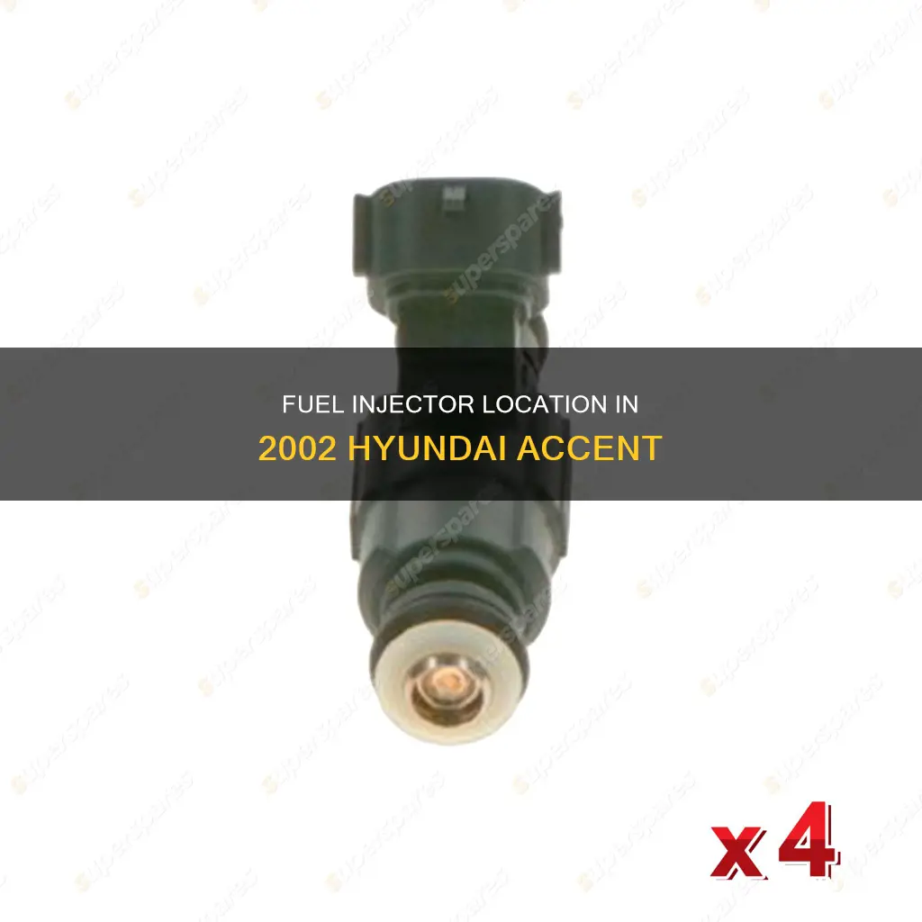 where are fuel injectors located 02 hyundai accent