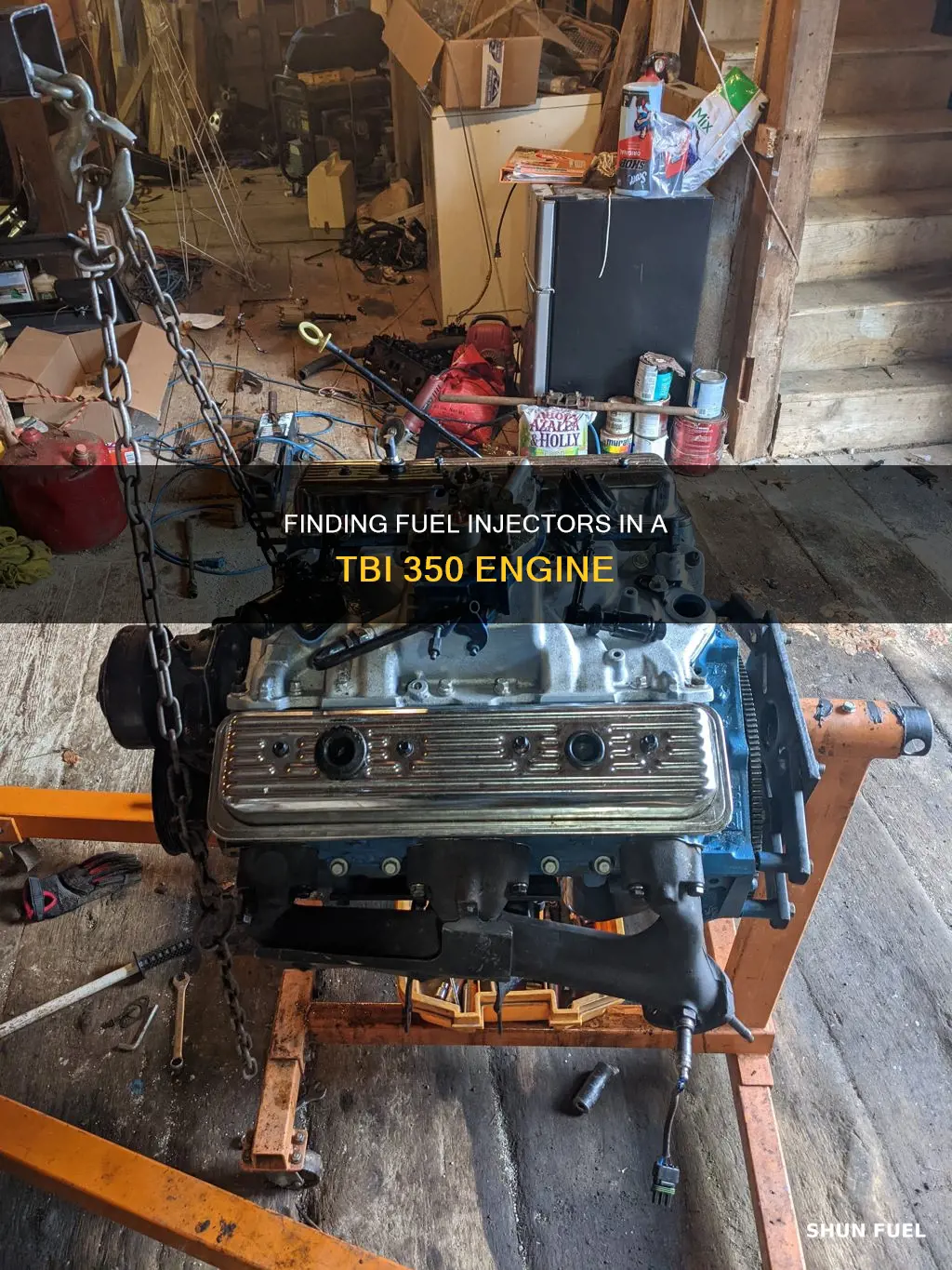 where are fuel injectors on tbi 350