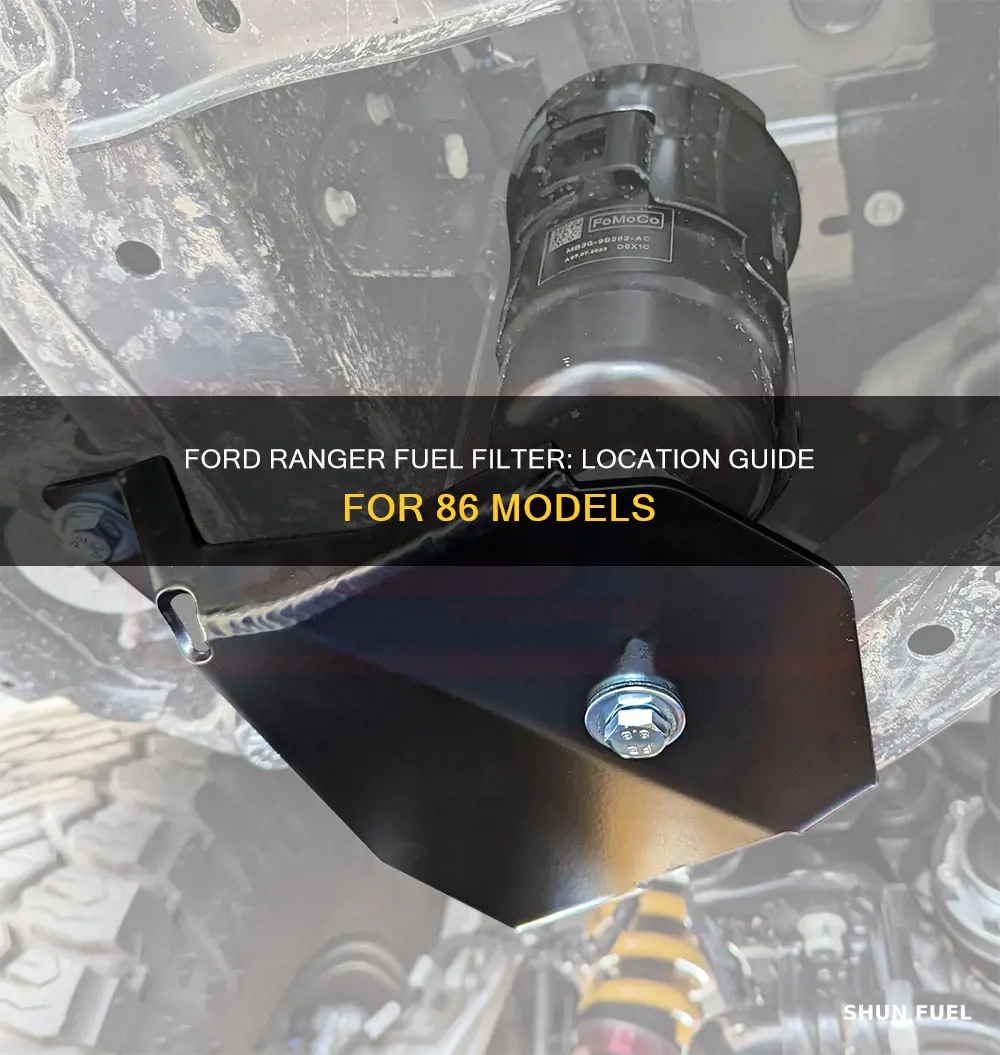 where are the 86 ford ranger fuel filter locations