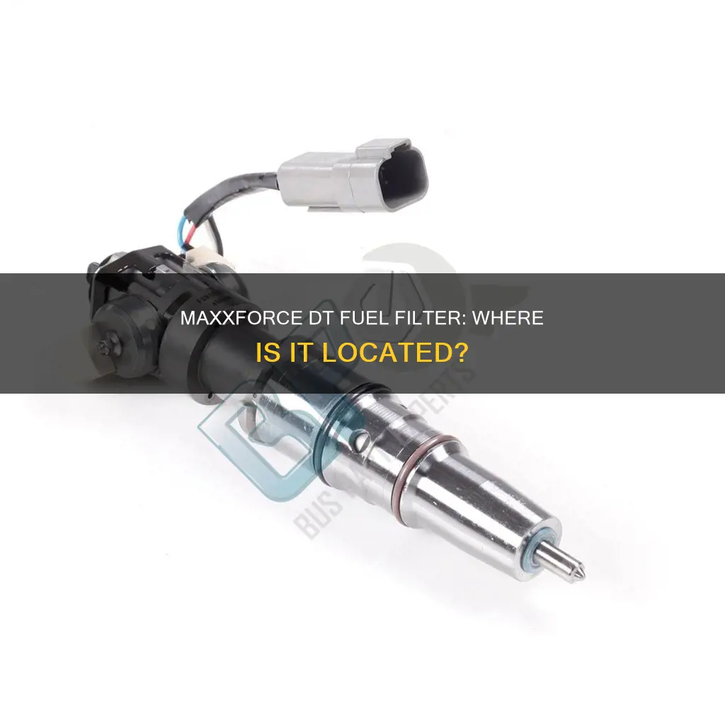 where are the fuel filter on an international maxxforce dt