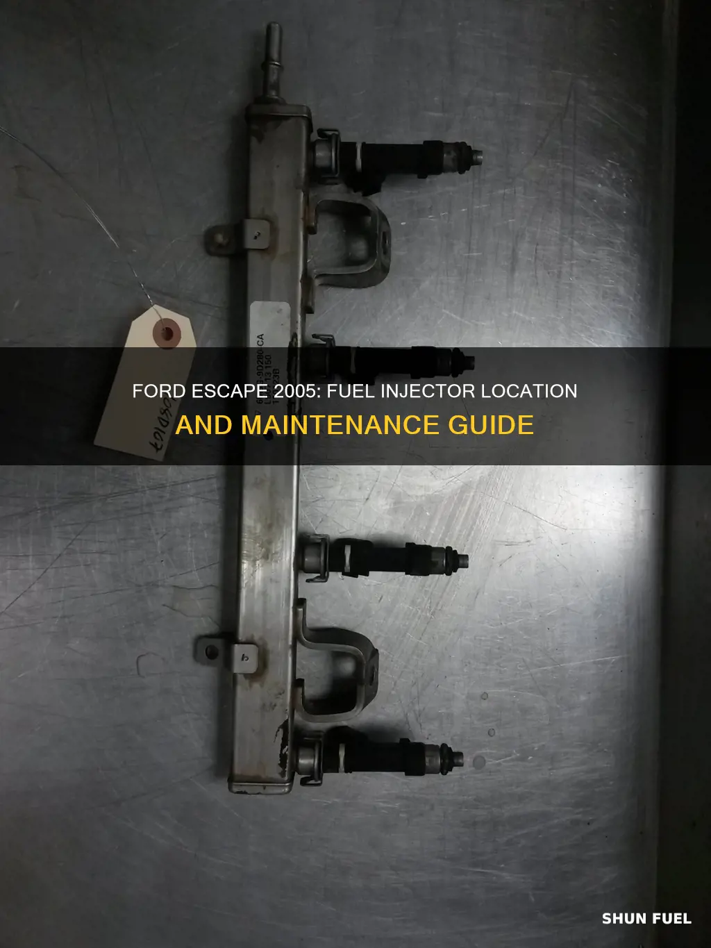 where are the fuel injectors on a 2005 ford escape
