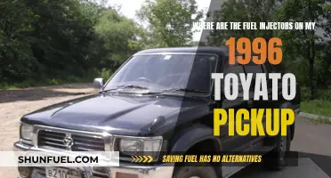 Fuel Injector Location in a 1996 Toyota Pickup Truck