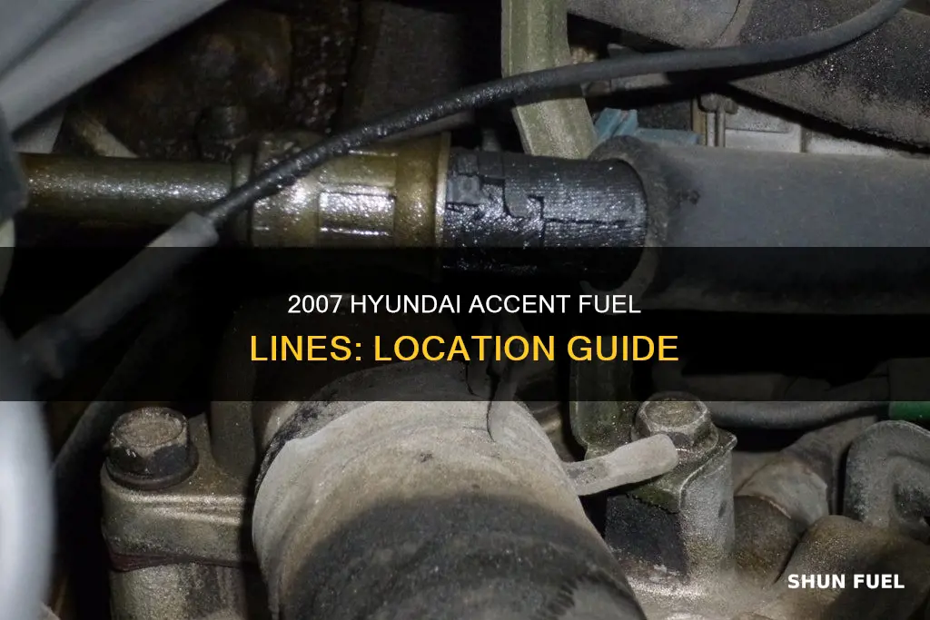 where are the fuel lines underneath the 2007 hyundai accent