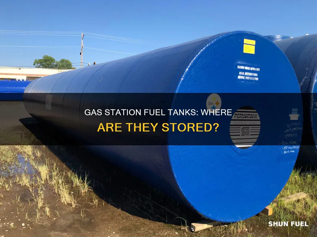 where are the fuel tanks in gas station