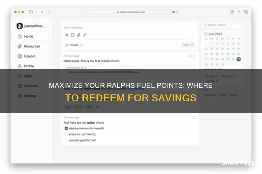 where can i use my ralphs fuel points