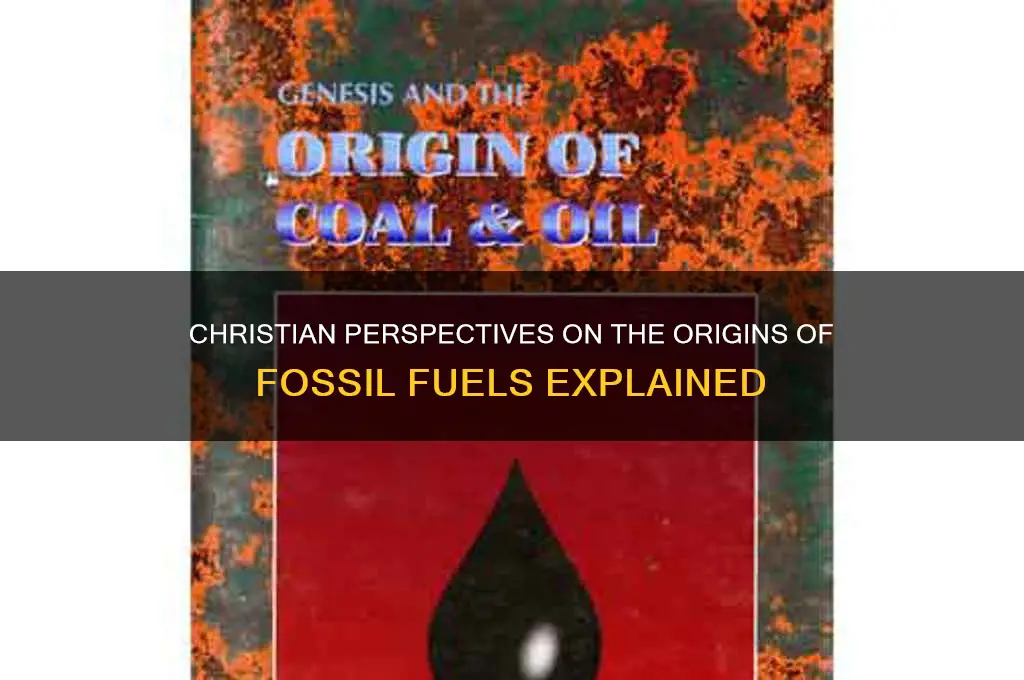 where do christians think fossil fuels come from