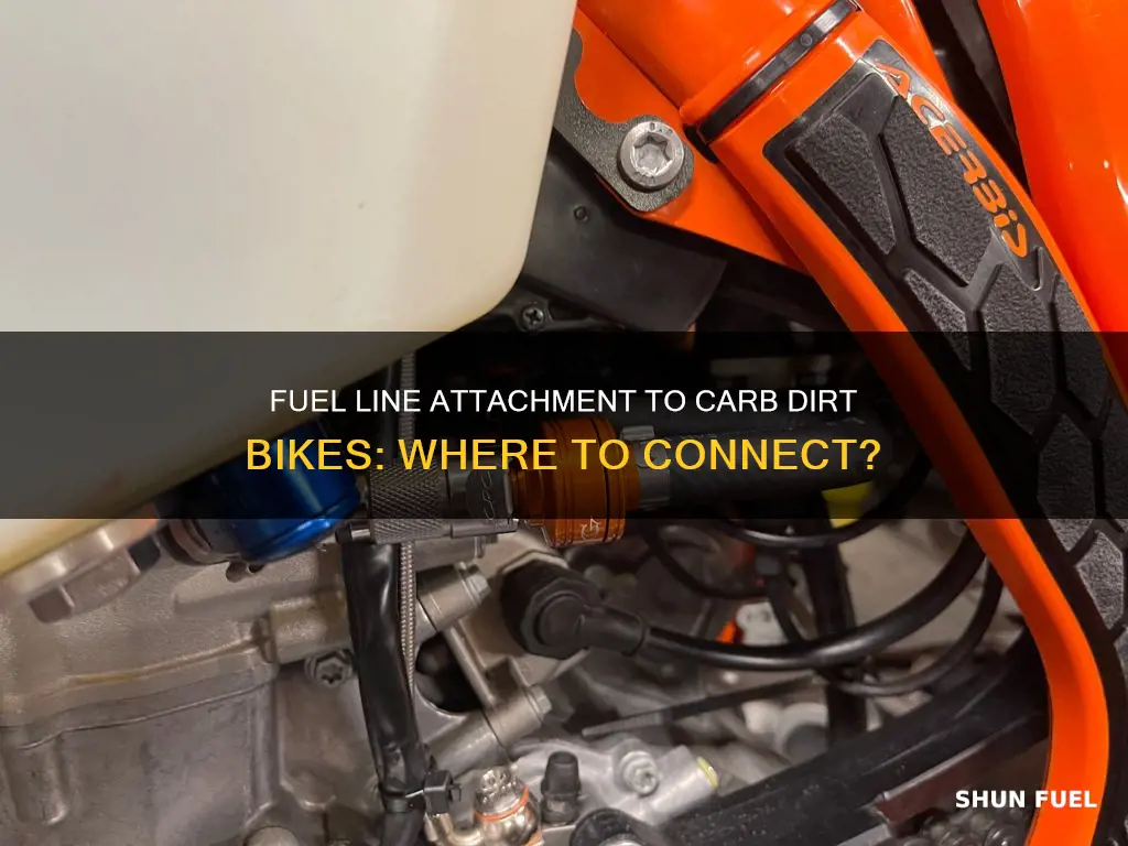 where do fuel lines attach to carbs on dirt bike