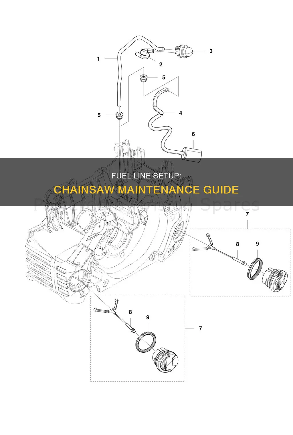 where do the fuel lines go on a chainsaw