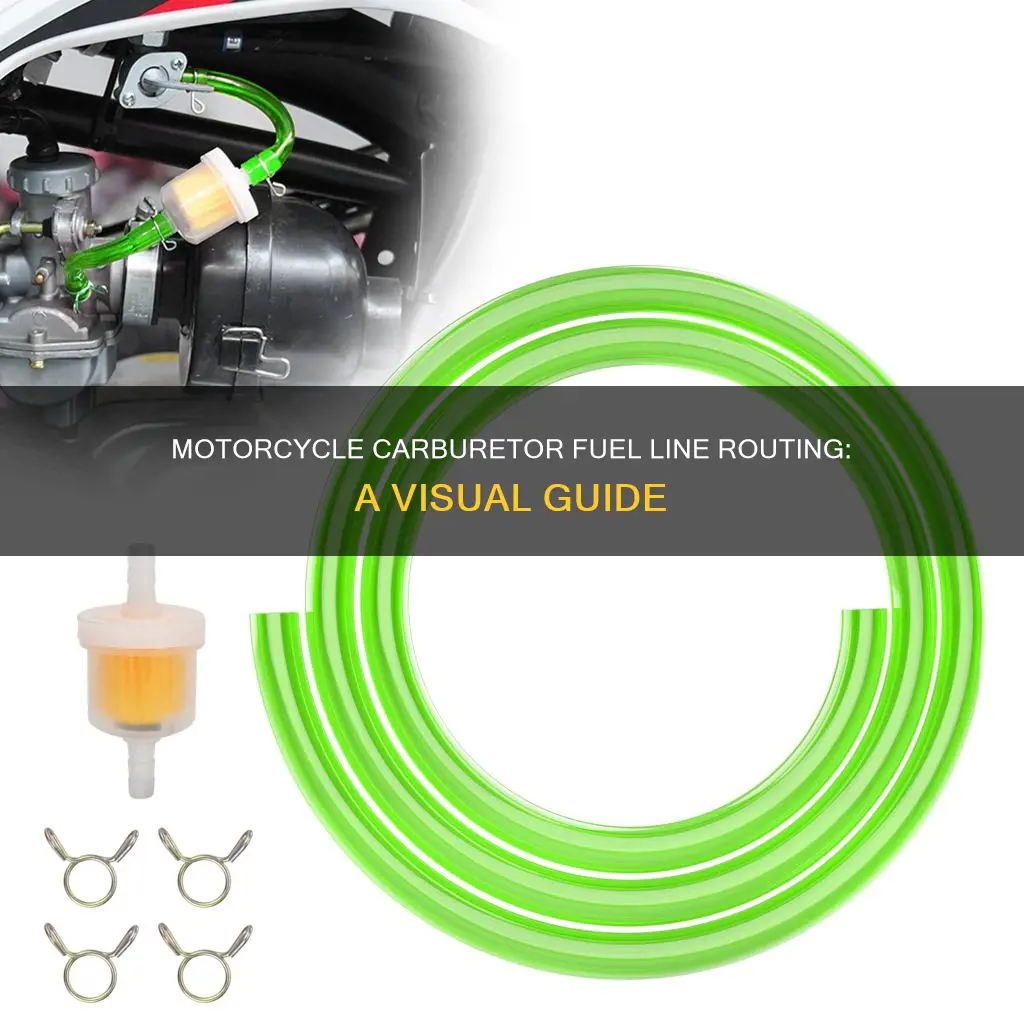 where do the fuel lines go on a motorcycle carburetor