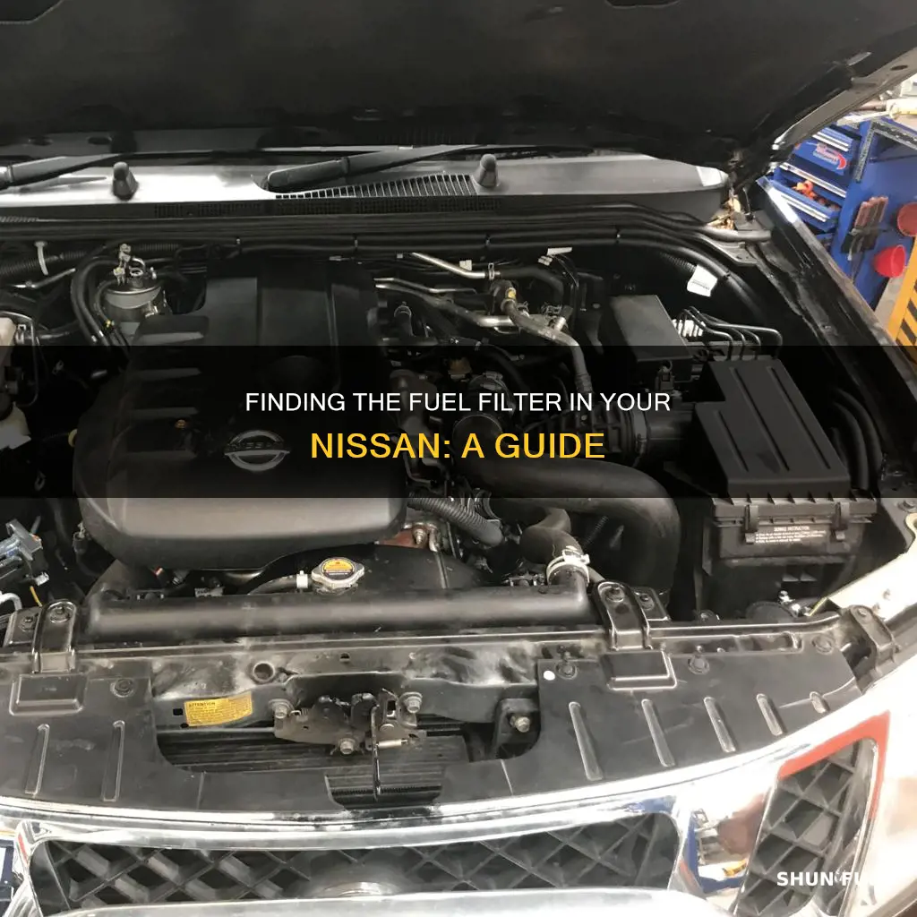 where do you find the fuel filter on a nissan