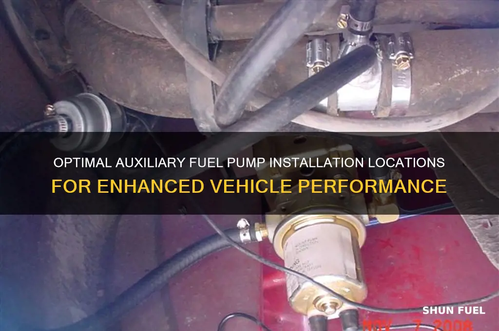 where do you install an auxiliary fuel pump