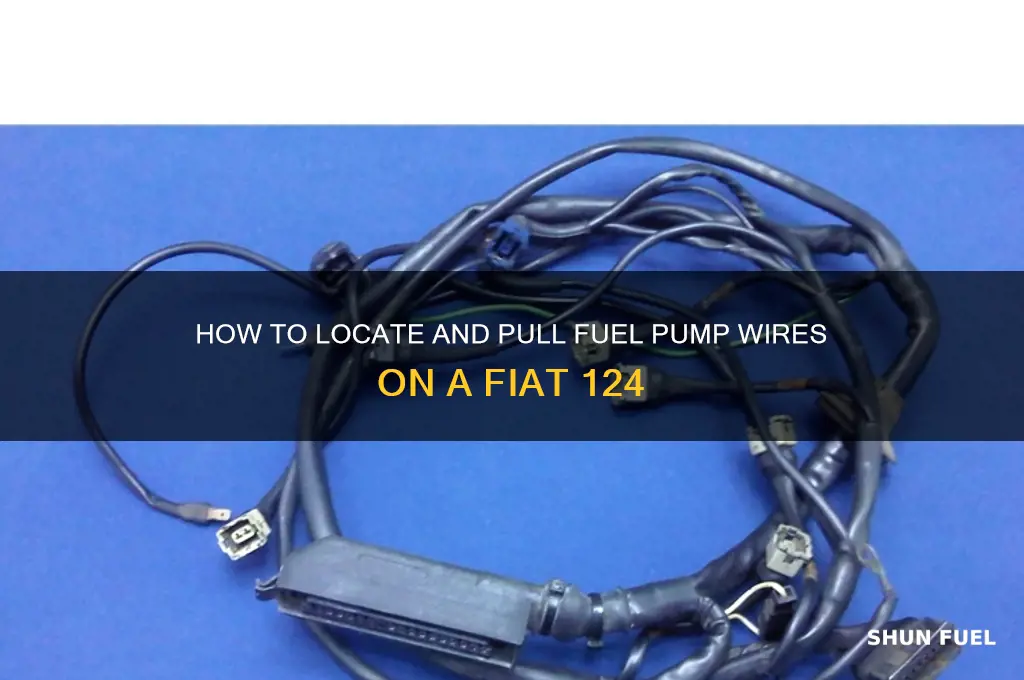 where do you pull wires fuel pump fiat 124