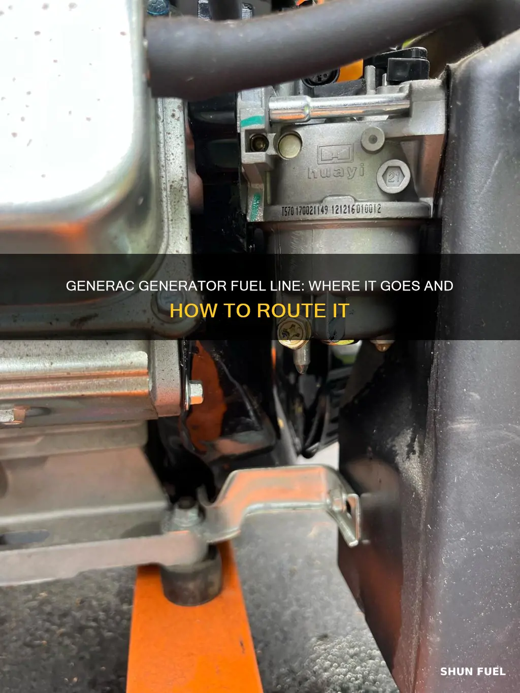 where does a generac generator fuel line go