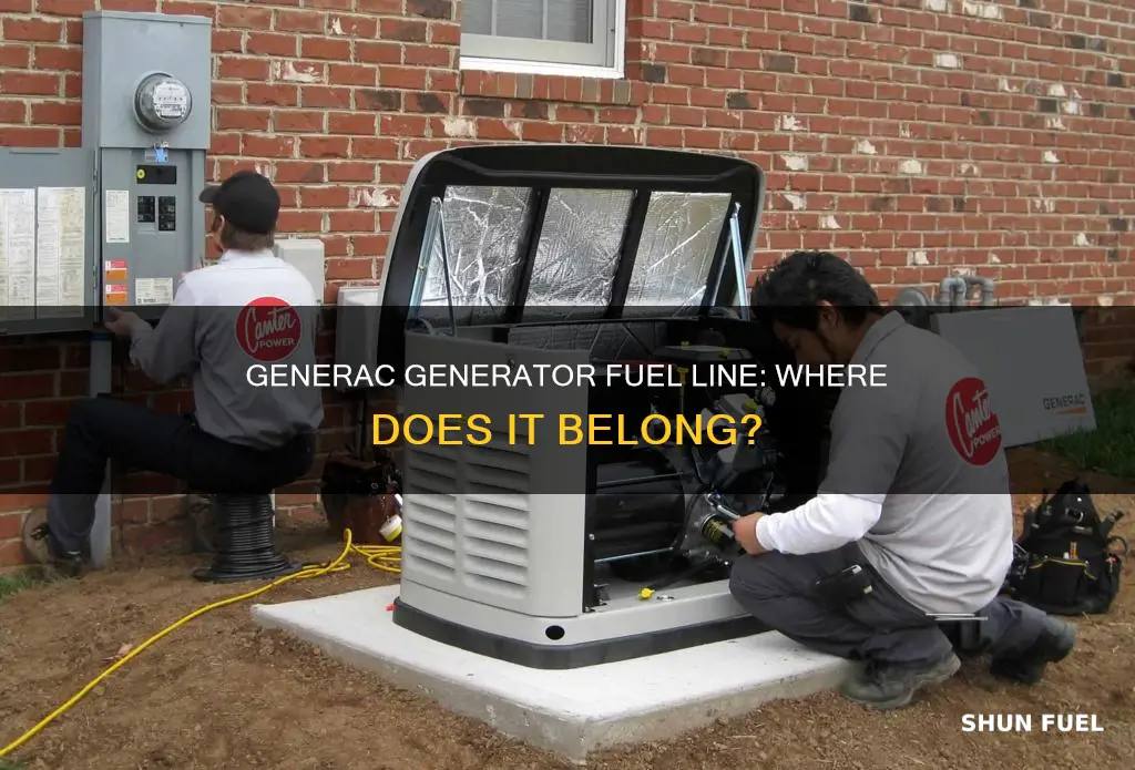 where does a generac generator fuel line go