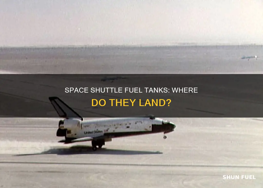where does space shuttle fuel tank land