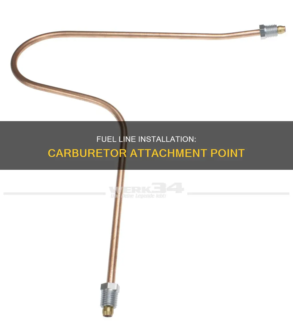 where does the fuel line go on a carburetor
