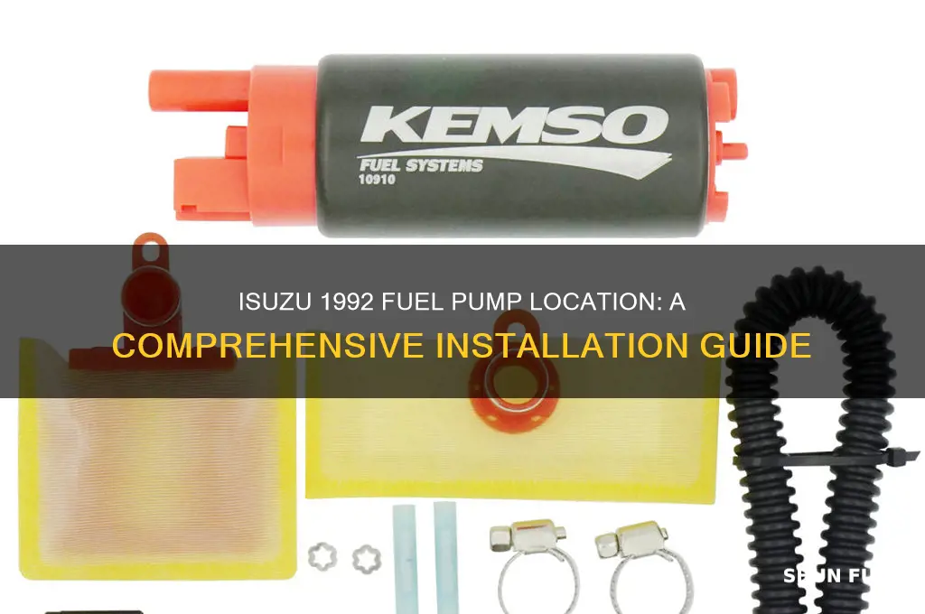where does the fuel pump go on the isuzu 1992