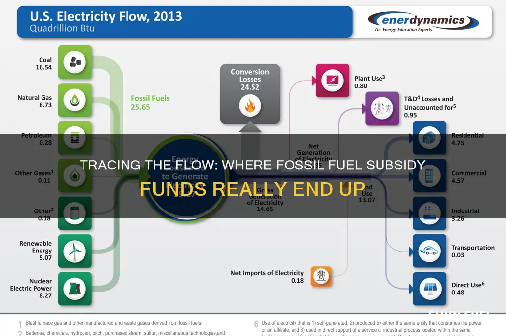 where does the money for subsidies for fossil fuels go