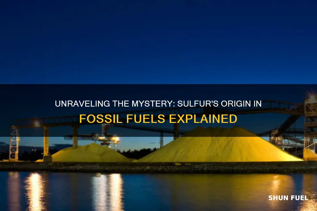 where does the sulfer in fossil fuels come