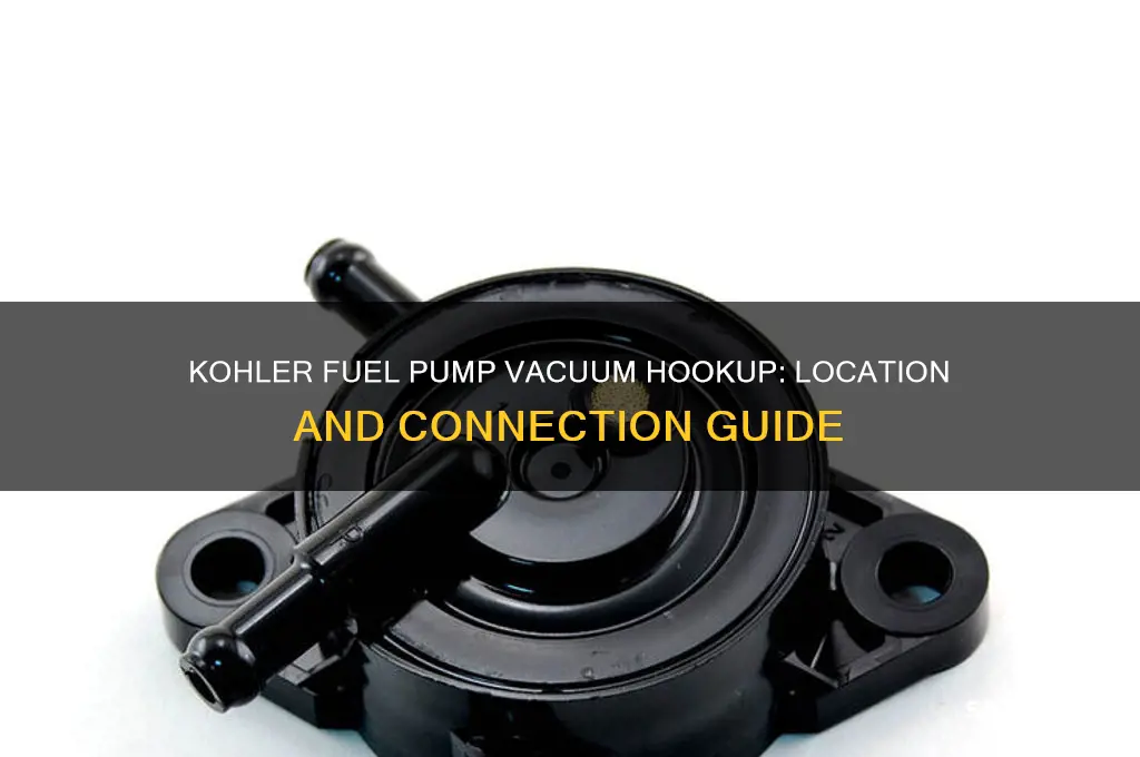 where does the vacum hook to for kohler fuel pump
