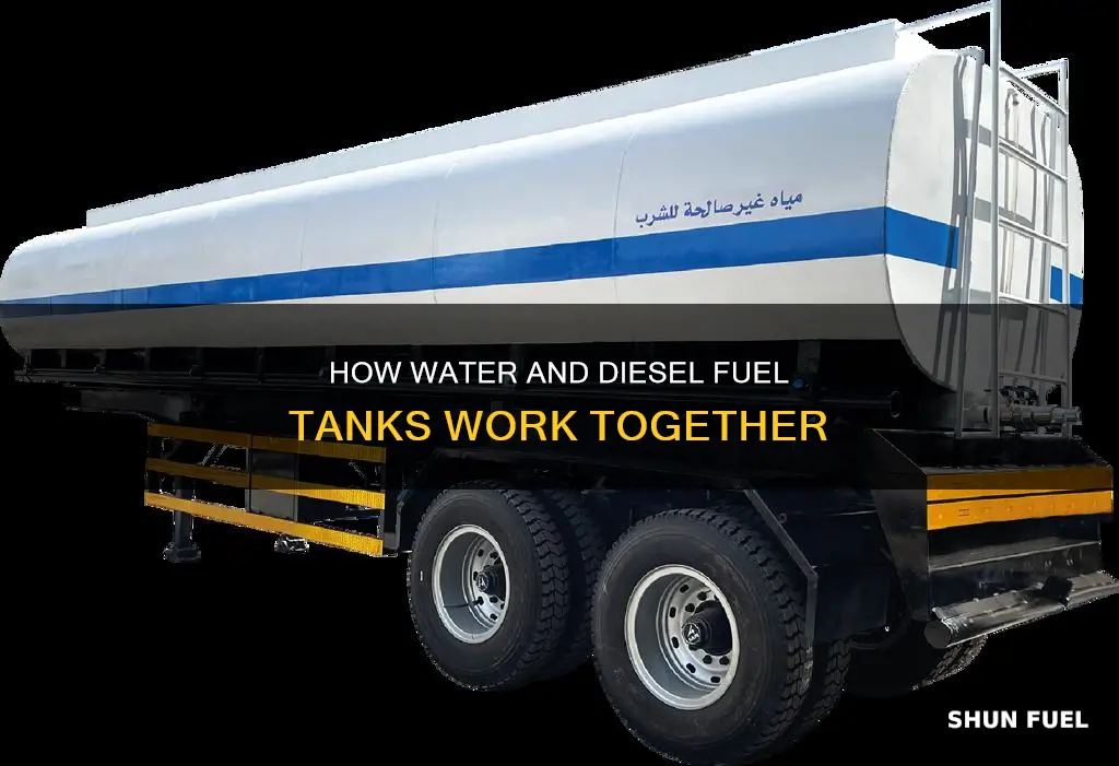 where does water go on diesel fuel tank