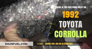 Locating the Fuel Pump Relay in a 1992 Toyota Corolla