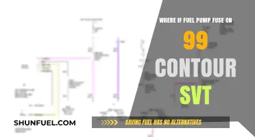 Locating the Fuel Pump Fuse in a 1999 Contour SVT