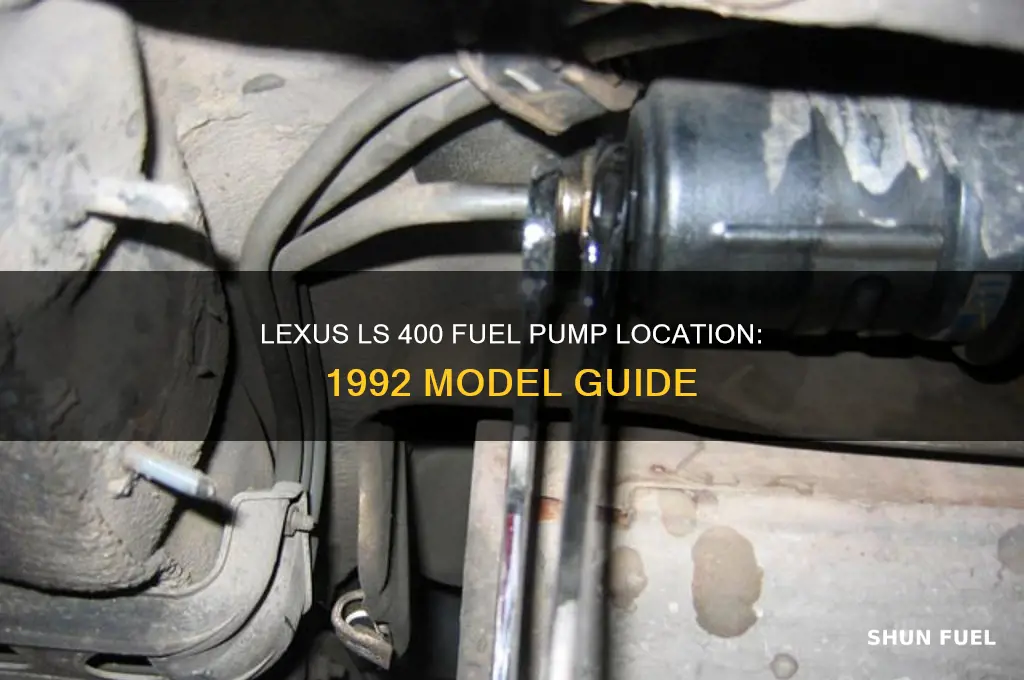 where is 1992 lexus ls 400 fuel pump located