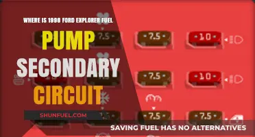 Ford Explorer 1998: Locating the Secondary Fuel Pump Circuit