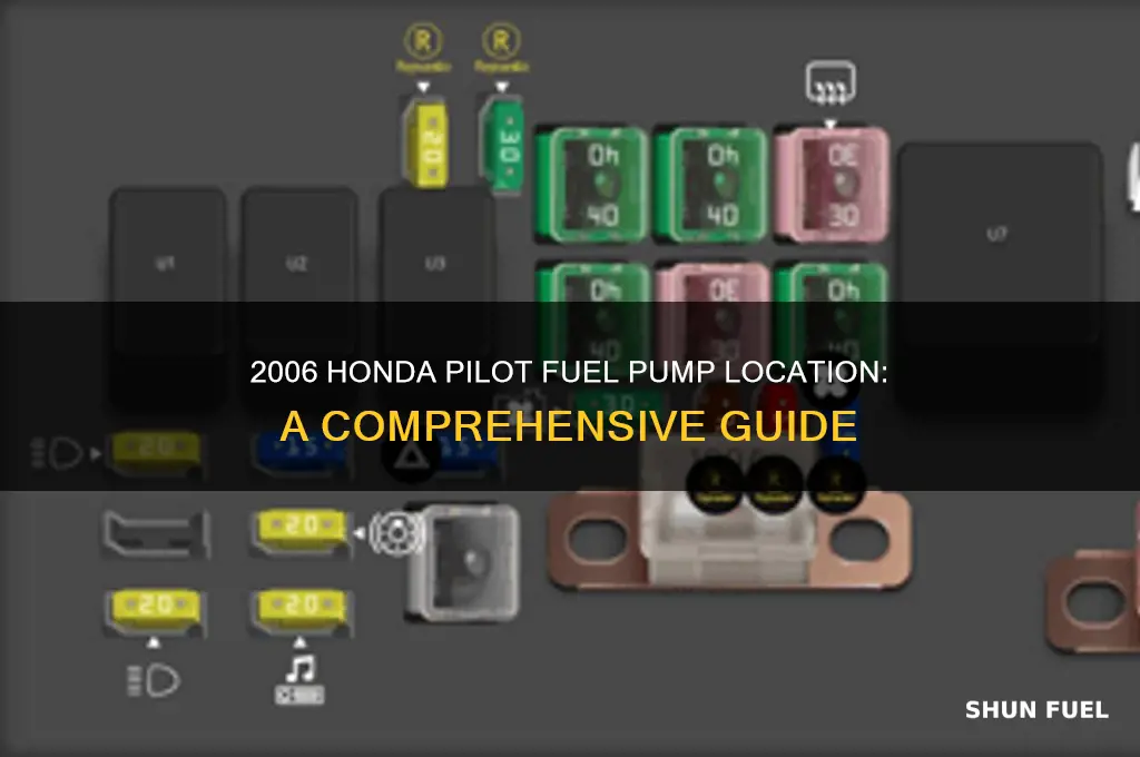 where is 2006 hando pilot fuel pump located