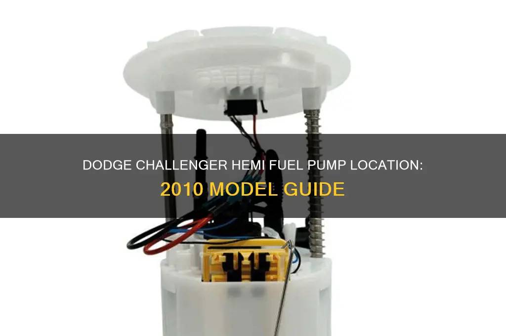where is 2010 dodge challenger hemi fuel pump