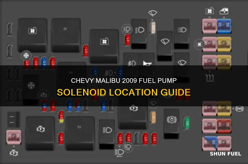 where is a 2009 chevy malibu fuel pump solenoid located