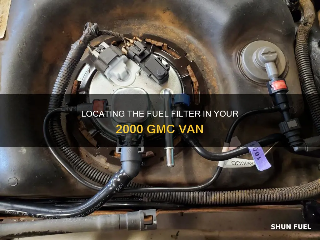 where is a fuel filter on a 2000 gmc van