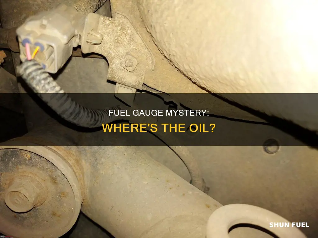 where is a fuel guage when oil tank is full