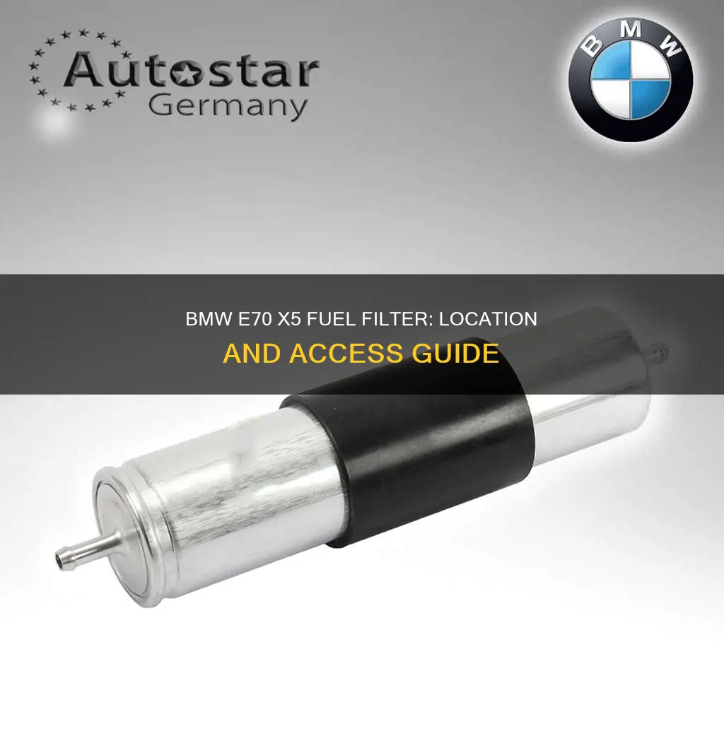 where is bmw e70 x5 fuel filter