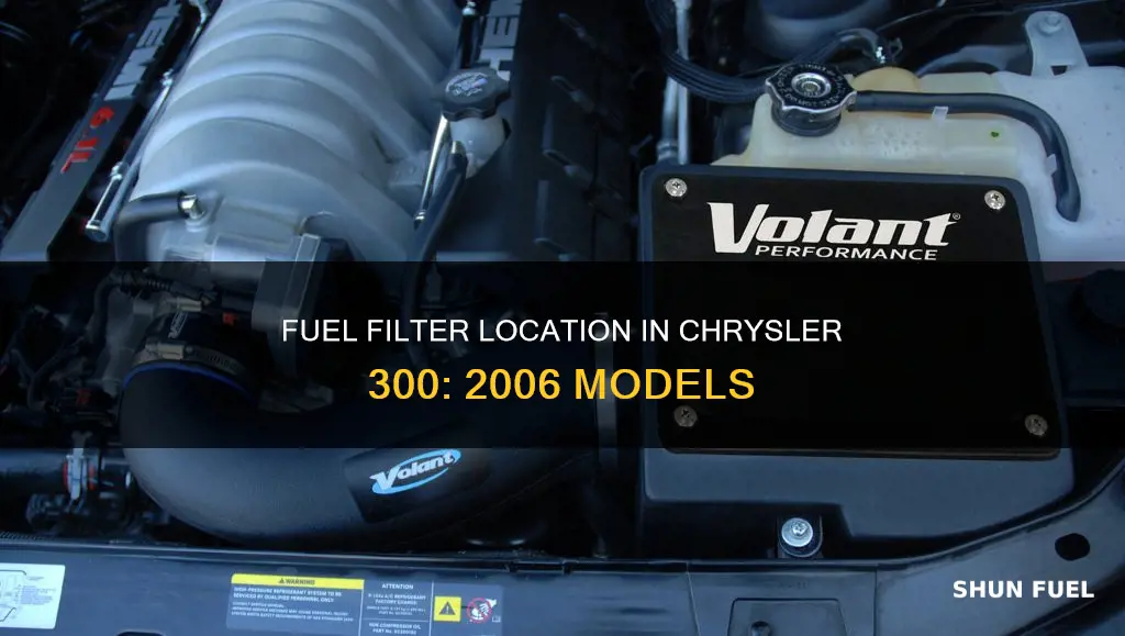 where is cryrsler 300 2006 fuel filter