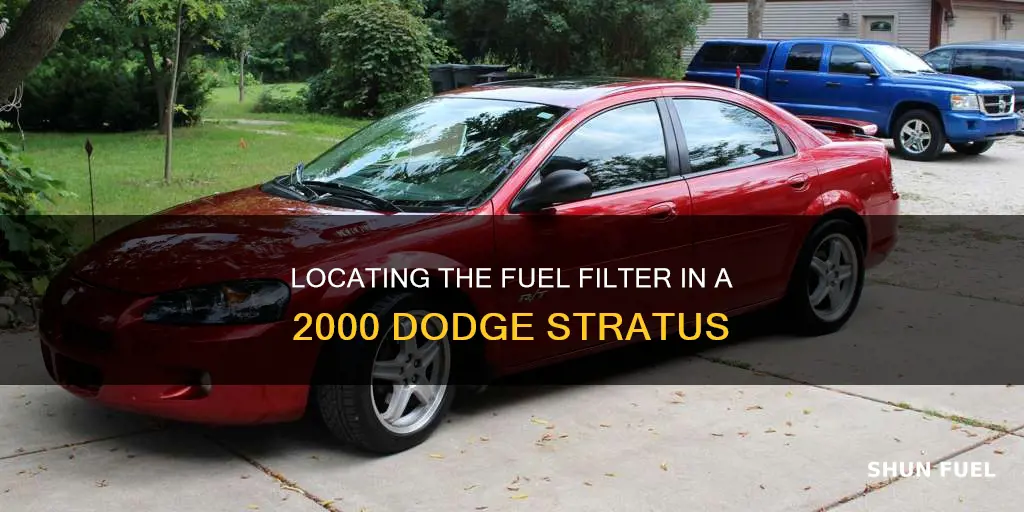 where is fuel filter 2000 dodge stratus