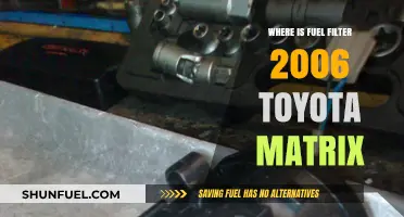 Fuel Filter Location in 2006 Toyota Matrix