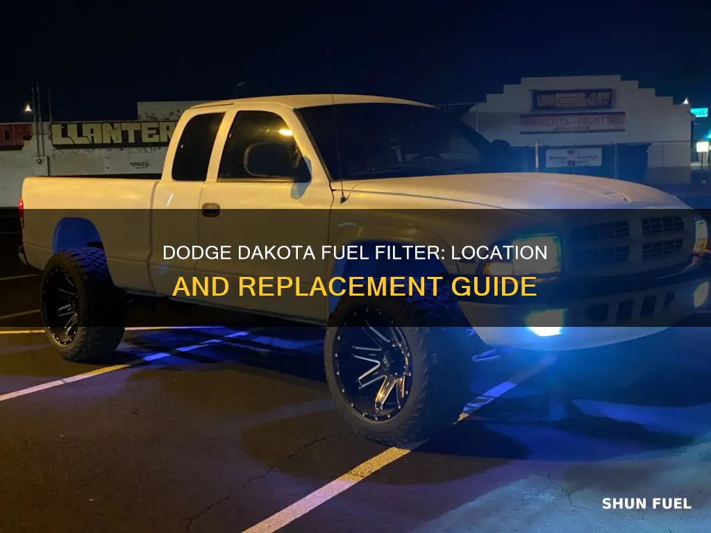 where is fuel filter in 2007 dodge dakota