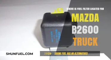 Mazda B2600 Truck: Fuel Filter Location Guide