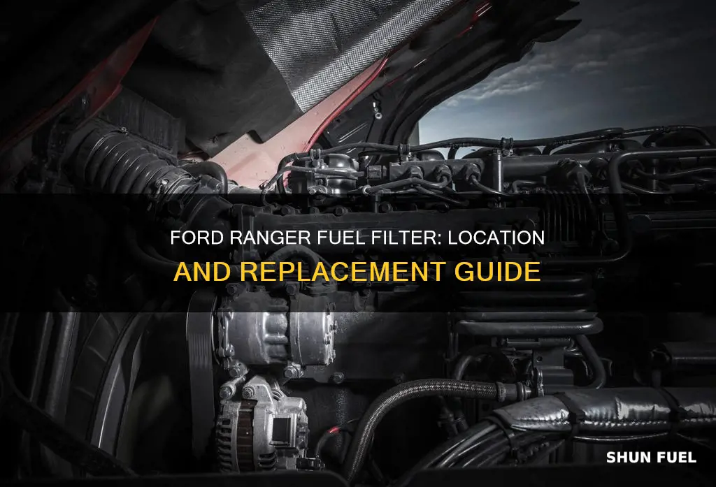 where is fuel filter located on 1999 ford ranger
