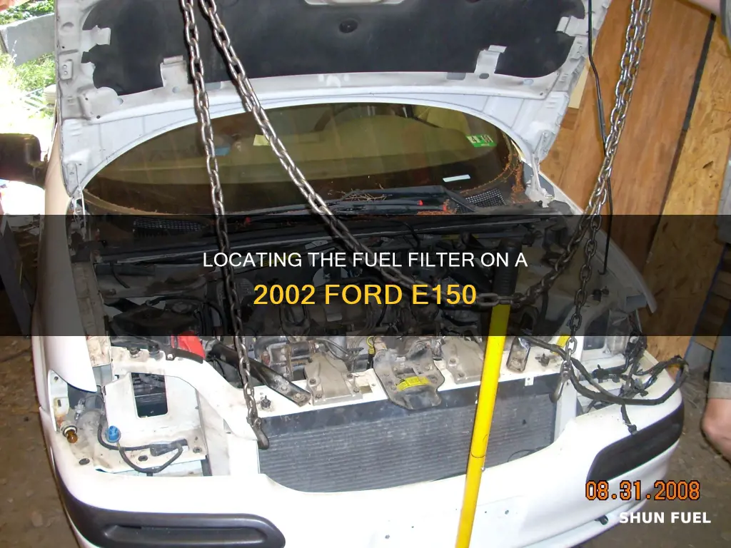 where is fuel filter located on 2002 ford e150