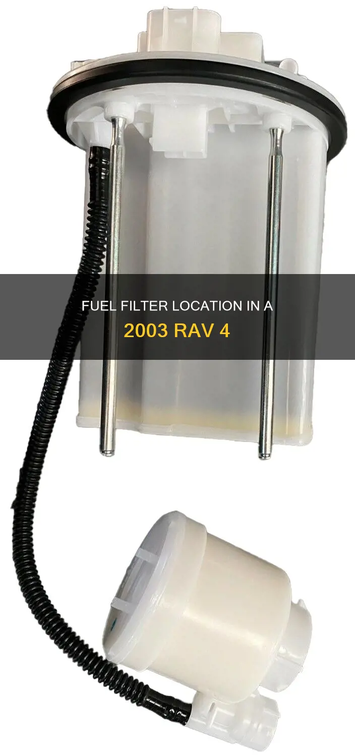 where is fuel filter located on a 2003 rav 4