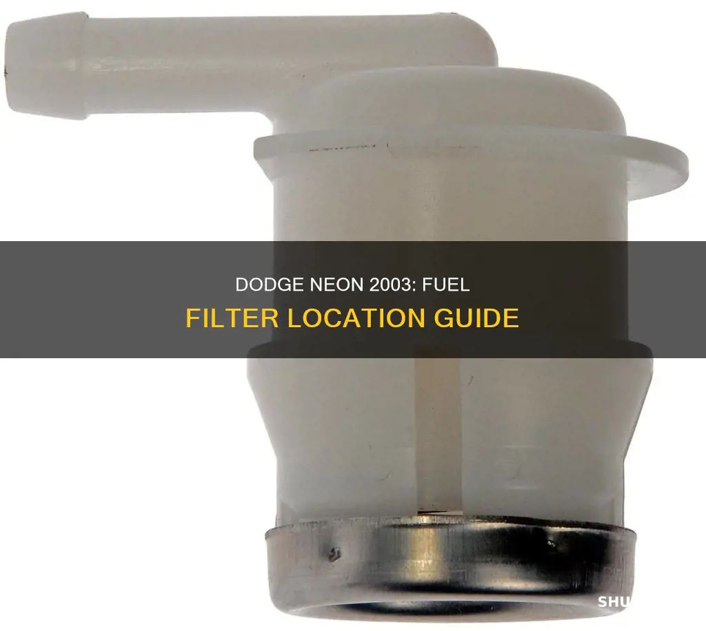 where is fuel filter located on dodge neon2003