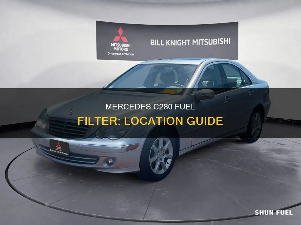 where is fuel filter located on mercedes c280