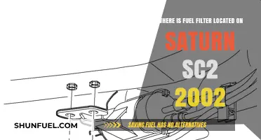 Fuel Filter Location in Saturn SC2: 2002 Edition