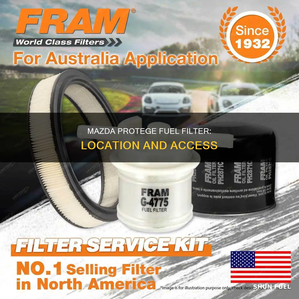 where is fuel filter on 1996 mazda protege