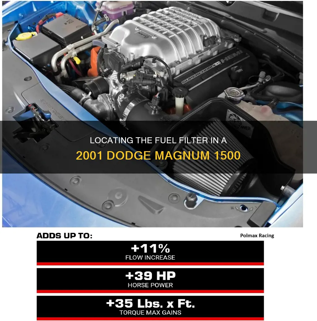 where is fuel filter on 2001 dodge magnum 1500