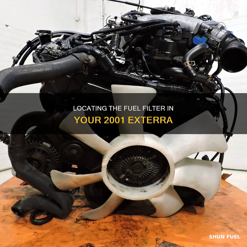 where is fuel filter on 2001 exterra