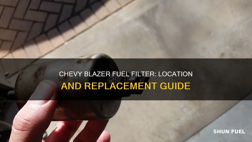 where is fuel filter on 2002 chevy blazer